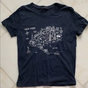 Brandy Melville Rare Jamie New York Navy Top